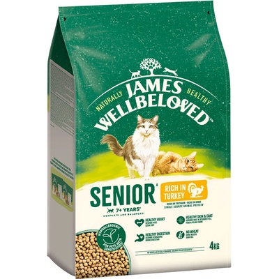 James Wellbeloved Senior Cat Hypoallergenic krůta & rýže 4 kg