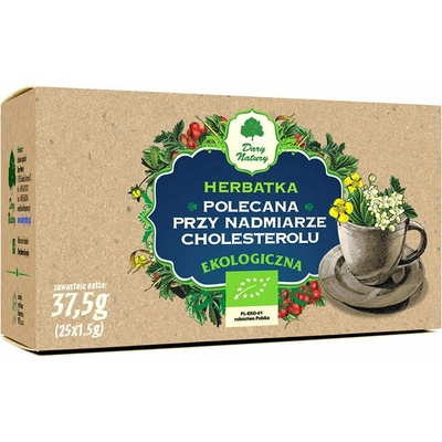 Dary Natury Чай за нормализиране на холестерола БИО, 25 филтърни пакетчета х 1.5 g | Dary Natury (005762 DN)