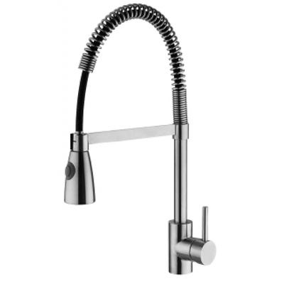 Inter Ceramic Стоящ смесител за кухня, Inter Ceramic, ICF 7106012 7313, с изтеглящ душ (7106012 7313)