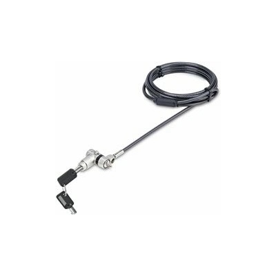 StarTech.com 3-in-1 Laptop Lock Compatible w/Noble Wedge/Nano/K-Slot - Bezpečnostní kabelový zámek - černá a stříbrná - 2 m - kompatibilní s TAA (UNIVKMKO-LAPTOP-LOCK)
