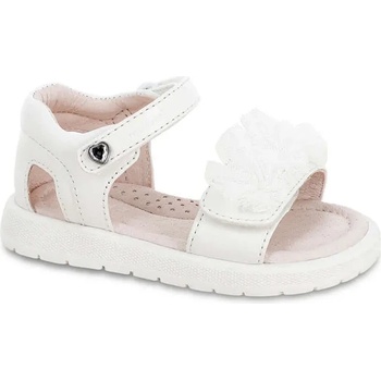 Mayoral Сандали с тюлени цветя и сърце в Бял цвят с велкро за мини момиче Mayoral