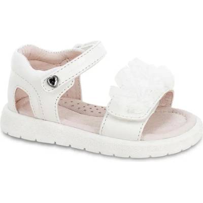 Mayoral Сандали с тюлени цветя и сърце в Бял цвят с велкро за мини момиче Mayoral
