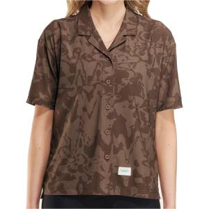 PEPPERMINT Дамска фланелка с къс ръкав за колоездене PEPPERMINT Women's Signature Lightweight Shirt Cycling jersey - Jam Cacao (156-2781-0212)