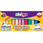strigo Plasticine 12 colors (6 x classic 6 pastel) Strigo