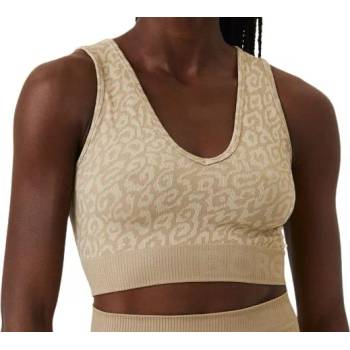 Björn Borg Дамски топ Björn Borg Sthlm Seamless Light Crop Top - Бежов