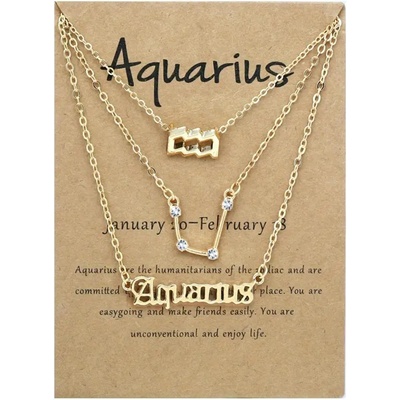 HARAHU Комплект колиета зодиакален знак - Водолей kp38795 (38795)