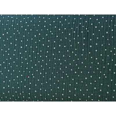 Dvojitá gázovina Poppy - zelená (dark green)