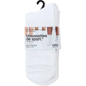 Celio Комплект 3 чифта високи чорапи Lisospor3c Celio | Byal | МЪЖЕ | ЕДИН РАЗМЕР