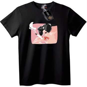 NOONEBRAND Тениска Секси Момиче - 4XL, Black