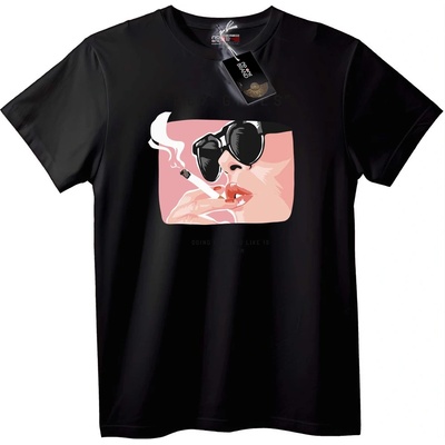 NOONEBRAND Тениска Секси Момиче - 4XL, Black
