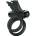 Pretty Love Double Ring Vibrator with Black Stimulator Black
