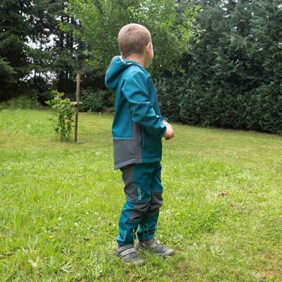 Esito DUO Dětské softshellové kalhoty petrolejová