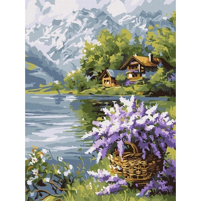 Ideyka Maľovanie podľa čísel Levanduľový košík art_selena_ua 30 x 40 cm