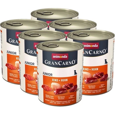 Animonda GranCarno Fleisch Junior говеждо + пиле - 6 x 800г