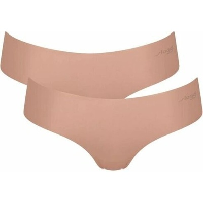 Sloggi 2 pack Bezšvové nohavičky Zero Microfibre Hipster béžové