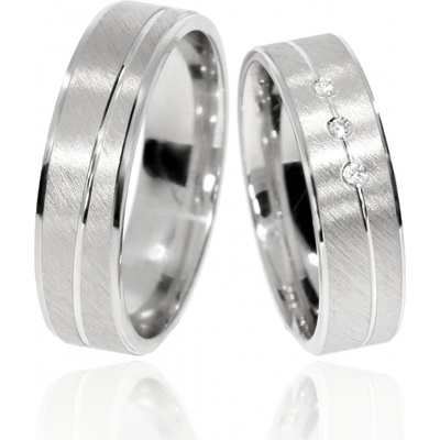 Zlatnictví Helios Stříbrné snubní prsteny F 8510 B