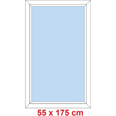Soft Plastové okno 55x175 cm, FIX neotevíravé, Antracit struktura/bílá