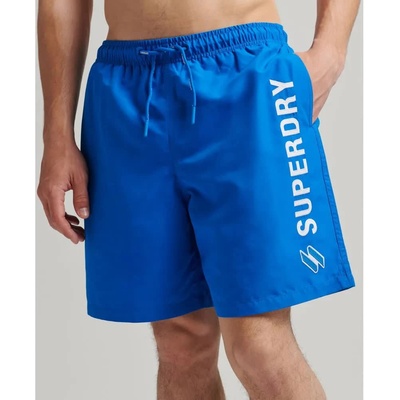 Superdry Бански гащета Superdry Code Applque 19Inch swimming shorts - Blue (Blue Bay)