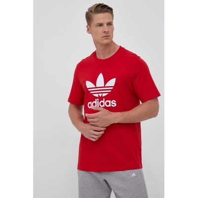 adidas Originals Памучна тениска adidas Originals в червено с принт (IM4505)