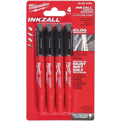 Milwaukee Inkzall značkovač - jemný hrot, černá barva 4ks
