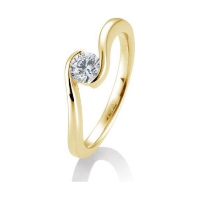 Sofia Diamonds prsteň zo žltého zlata s diamantom BE41 85945 Y