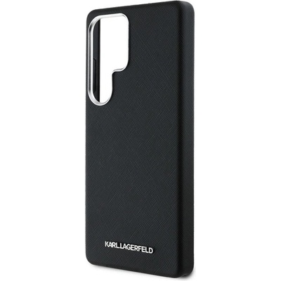 CG Mobile Samsung S25 Ultra KARL LAGERFELD PU SAFFIANO METAL LOGO AND FRAME силиконов протектор за телефон, удароустойчив 3D, ЧЕРЕН KLHMS25LPSAFWMCK (KLHMS25LPSAFWMCK)