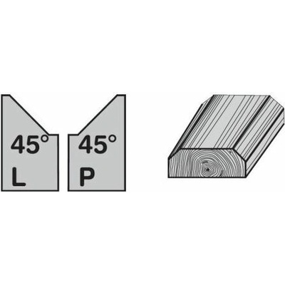 Tvarový nůž úhlový 8x45° L