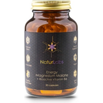 NaturLabs Energy Magnesium Malate + Bioactive Vitamin B6 90 kapsúl