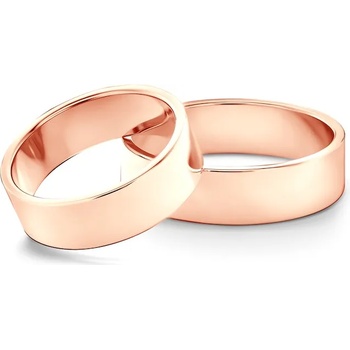 Image 1 of SAVICKI Сватбени халки: розово злато, плоски. 6 мм