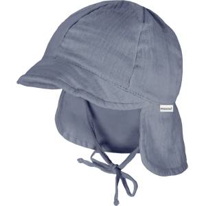 maximo Шапка с козирка maximo Baby's Peak Cap with Tie + Muslin Neck Protector Cap - Flint Stone - размер 45 cm (904-6332-0413)