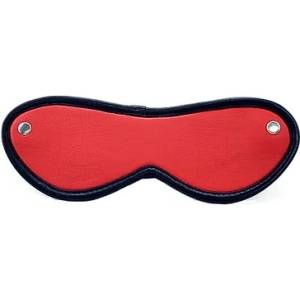 Rouge Leather Blindfold Eye Mask Red