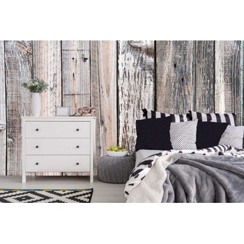 DIMEX ART s. r. o Самозалепваща се флизелинова фототапета винтидж дървени дъски 375 x 250 см