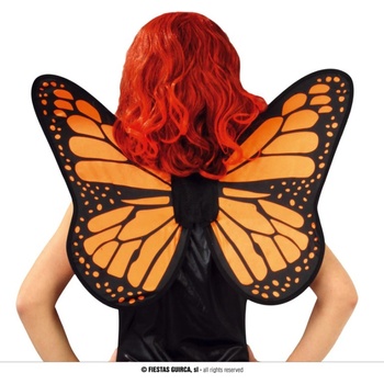 Krídla motýlie čierno oranžová
