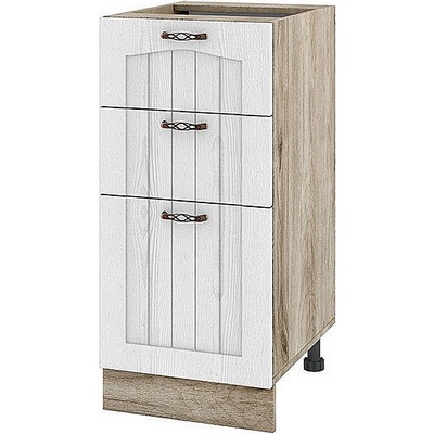 ИРИМ Долен кухненски шкаф Сити АРФ-Бяло фладер-04-77 ляв 40 см