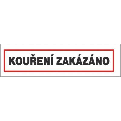 CERVA 12276 T. / Bezpečnostní tabulka "KOUŘENÍ ZAKÁZÁNO" - 22x7 cm