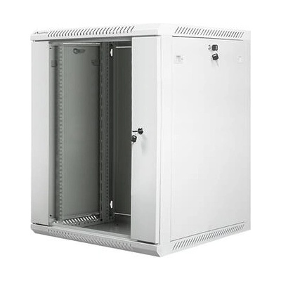 Lanberg rack cabinet 19 wall-mount 15U / 600x600 for self-assembly (flat pack), grey (WF01-6615-10S)