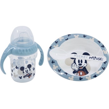 Stor Комплект за хранене Stor - Mickey Mouse Full Of Smiles, 3 части (10407)