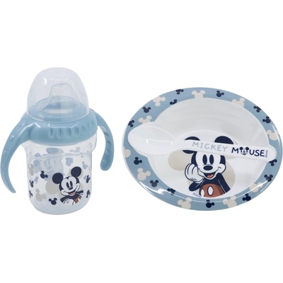 Stor Комплект за хранене Stor - Mickey Mouse Full Of Smiles, 3 части (10407)