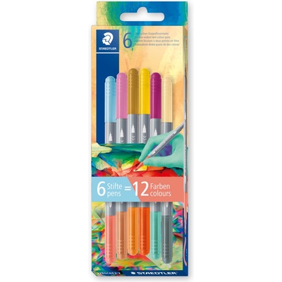 STAEDTLER Двувърхи флумастри Staedtler Multiversе, 6 броя, VERSION 2 (33830-А-VERSION 2)