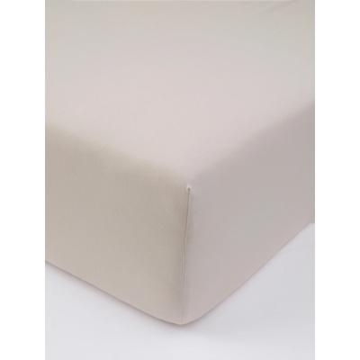 MKLozkoviny.sk Jersey plachta s elastanom Deluxe prírodná 180x200