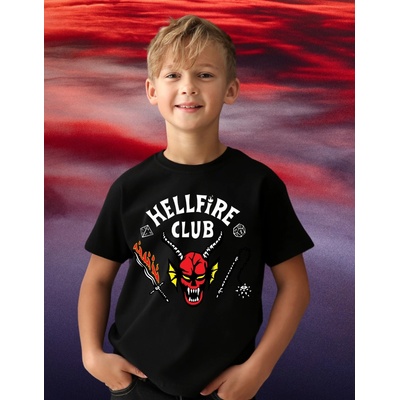 Dětské tričko Hellfire club Černá
