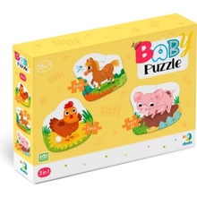 DODO Baby puzzle Zvířátka z farmy 3v1 2,3,4 dílků