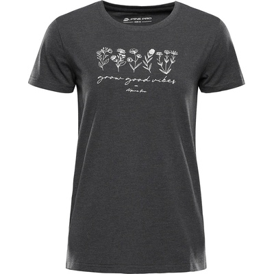 Дамска памучна тениска ALPINE PRO MOROLA dk. true gray вариант pc ALPINE PRO | Siv | ЖЕНИ | XS