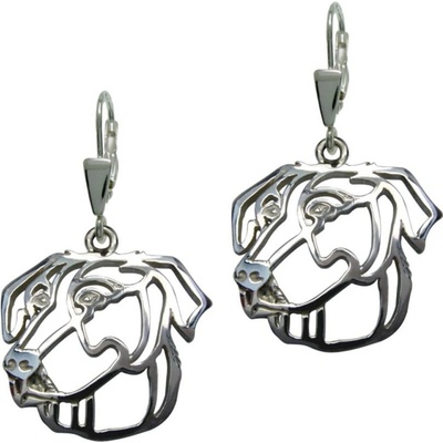 Strieborne Tlapky Beauceron strieborné náušnice 283