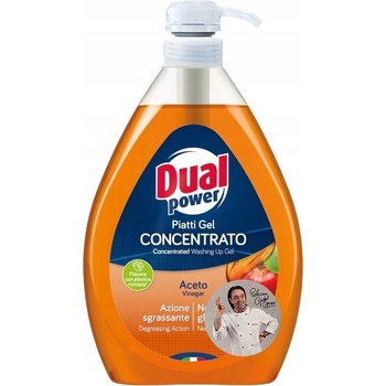 Dual Power Koncentrovaný Gél na Umývanie Riadu s Jablčným Octom 1 l
