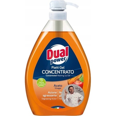 Dual Power Koncentrovaný Gél na Umývanie Riadu s Jablčným Octom 1 l