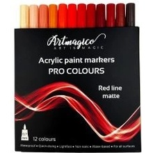 Artmagico Akrylové fixy Pro Line Red