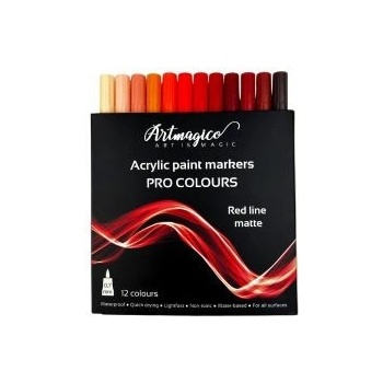 Artmagico Akrylové fixy Pro Line Red