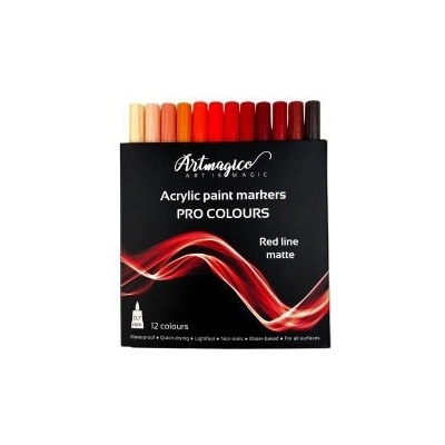 Artmagico Akrylové fixy Pro Line Red