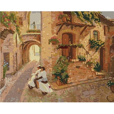 Zuty Malování Podle Čísel Projížďka Po Itálii 80 x 100 Cm Plátno Rám
